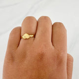 Anillo Corazon Diamantado 0.75g / T7 1/4 Oro Amarillo 18K