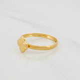 Anillo Trebol Diamantado 0.8g / T6 1/2 Oro Amarillo 18K