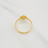 Anillo Trebol Diamantado 0.8g / T8 1/2 Oro Amarillo 18K