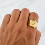 Anillo Sello Brujula 3.15g / T8 3/4 Oro Amarillo 18K