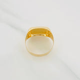 Anillo Sello Aguila Bordeado 3.3g / T8 1/2 Oro Amarillo 18K