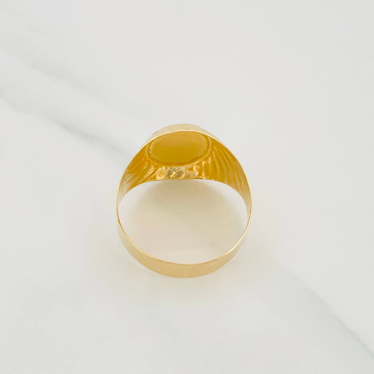 Anillo Sello Jesucristo 4.05g / T11 Oro Amarillo 18K