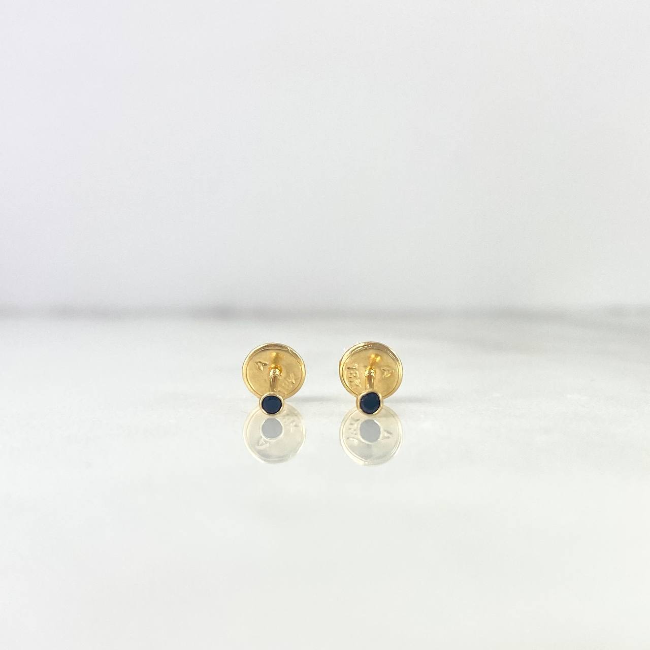 Topos Bisel 0.35gr / Circones Negros Oro Amarillo *