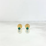 Topos Bisel 0.4gr / Circon Verde Oro Amarillo