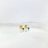 Topos Bisel 0.4gr / Circon Verde Oro Amarillo
