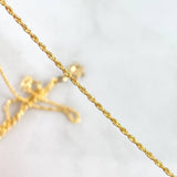 Cadena Lazo 0.95gr / 50cm + Dije Estrella De David 0.2gr / 1.5cm Oro Amarillo (Oferta)