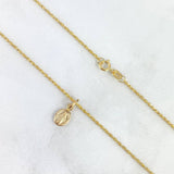 Cadena Lazo 0.95gr / 50cm + Dije Virgen Milagrosa 0.25gr / 1.5cm Oro Amarillo (Oferta)