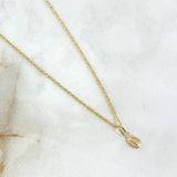 Cadena Lazo 0.95gr / 50cm + Dije Guadalupe 0.25gr / 1.3cm Oro Amarillo (Oferta)