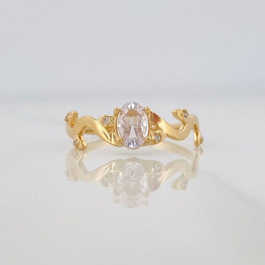 Anillo Ramas Curvas 2.1g / T7 1/2 Oro Amarillo 18K