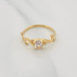 Anillo Ramas Curvas 2.1g / T7 1/2 Oro Amarillo 18K