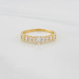 Anillo Solitario Churumbela 1.85g / T7 Oro Amarillo 18K