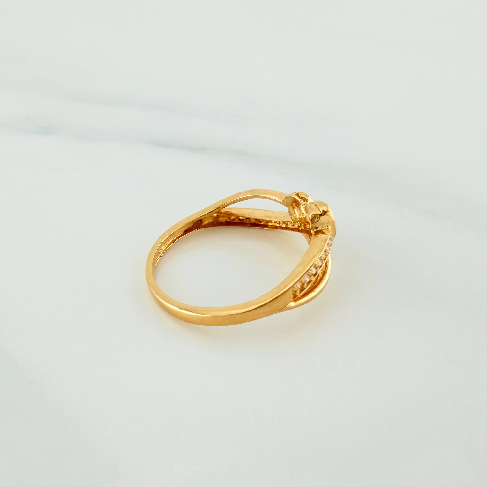 Anillo Silueta Corazón 2.4g / T7 1/4 Oro Amarillo 18K