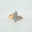 Anillo Mariposa 3.1g / T5 3/4 Dos Oros Blanco Rosa 18K