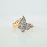 Anillo Mariposa 3.1g / T5 3/4 Dos Oros Blanco Rosa 18K