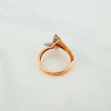 Anillo Mariposa 3.1g / T5 3/4 Dos Oros Blanco Rosa 18K