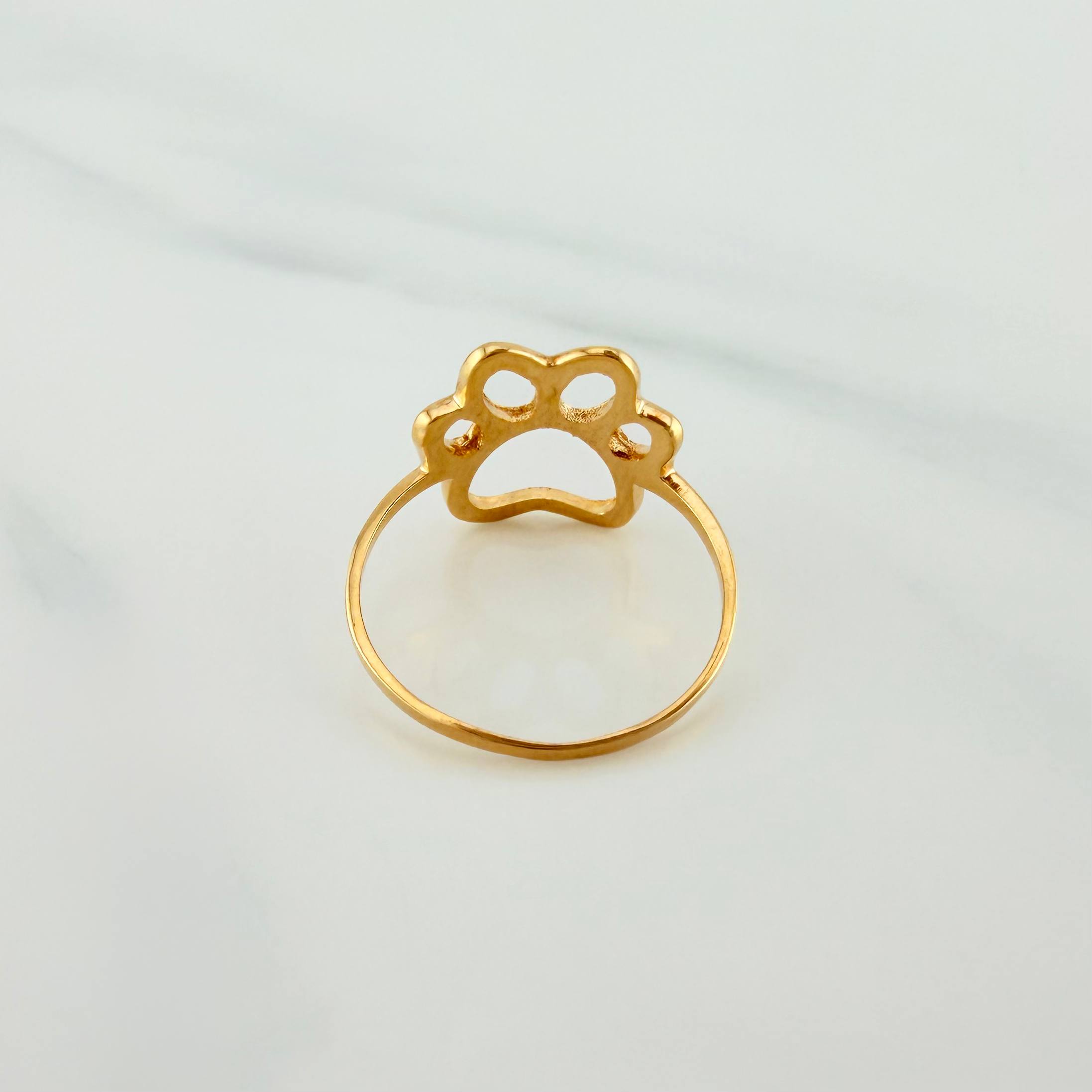 Anillo Silueta Huella 1.95g / T7 1/4 Oro Amarillo 18K