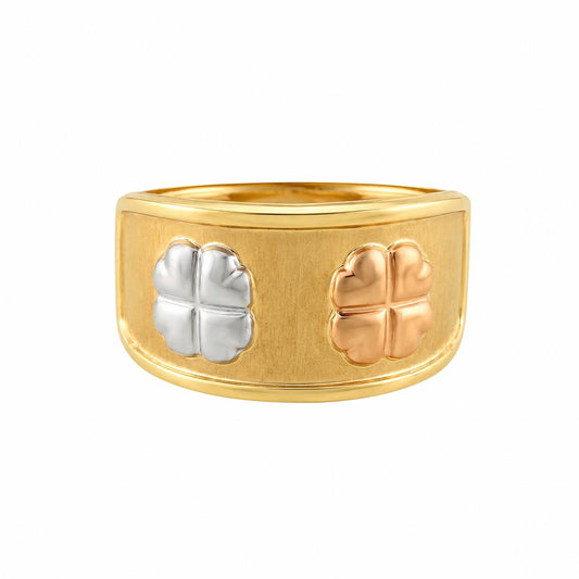 Anillo Treboles 1.7g / T5 3/4 Tres Oros 18K