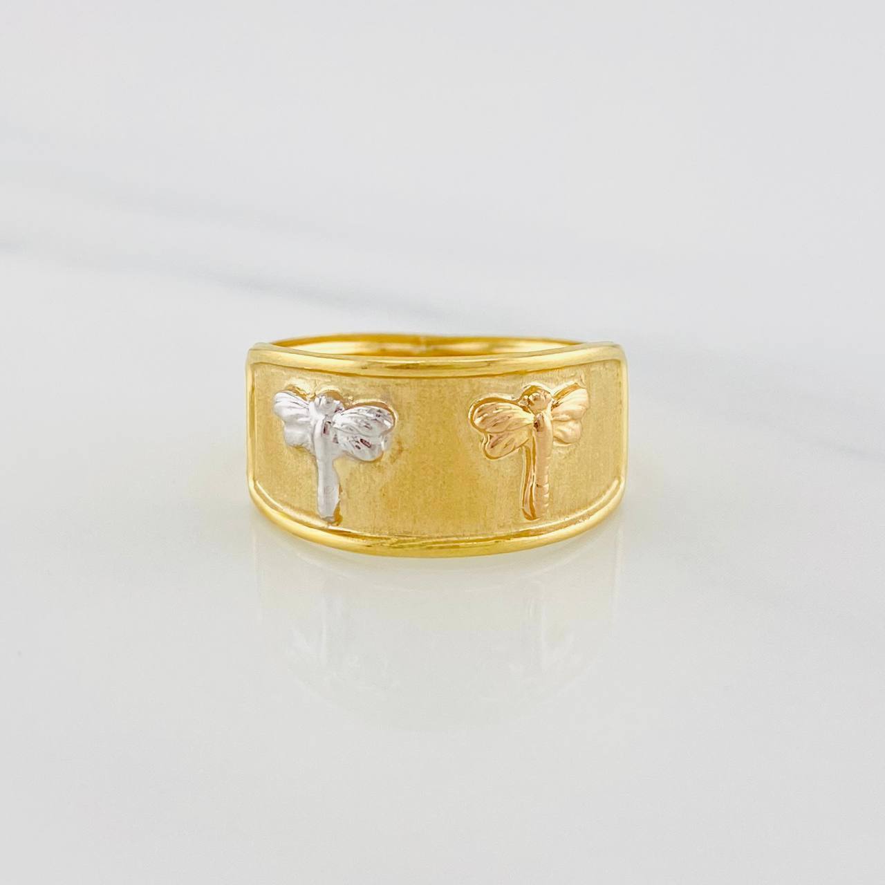 Anillo Libélulas 1.65g / T6 1/4 Tres Oros 18K