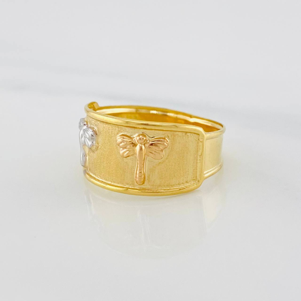 Anillo Libélulas 1.65g / T6 1/4 Tres Oros 18K