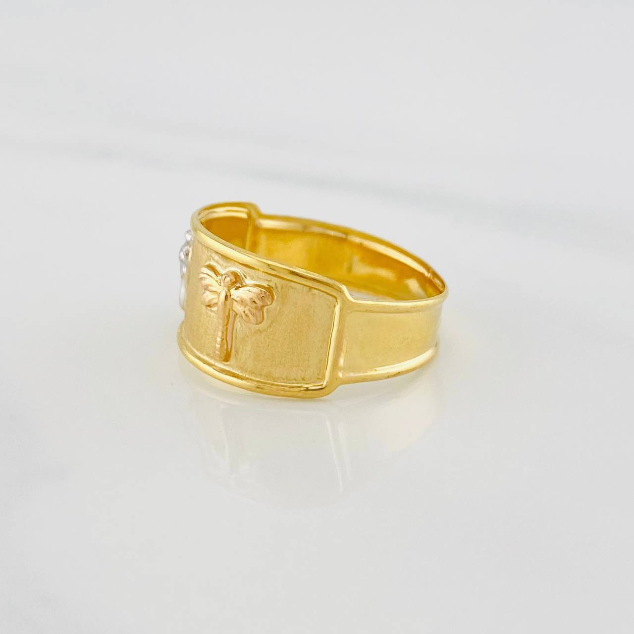 Anillo Libélulas 1.65g / T6 1/4 Tres Oros 18K