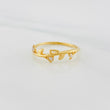 Anillo Ramillete Hojas 1.5g / T5 1/4 Oro Amarillo 18K