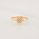 Anillo Flor 2.35g / T6 3/4 Oro Rosa 18K
