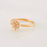 Anillo Flor 2.35g / T6 3/4 Oro Rosa 18K