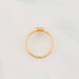Anillo Flor 2.35g / T6 3/4 Oro Rosa 18K