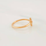 Anillo Flor 2.35g / T6 3/4 Oro Rosa 18K