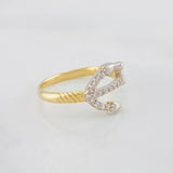 Anillo Ancla 2.5g / T6 Dos Oros Amarillo Blanco 18K