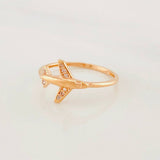 Anillo Avión 1.55g / T7 Oro Rosa 18K