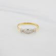 Anillo Halo 1.4g / T6 3/4 Dos Oros Amarillo Blanco 18K