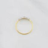 Anillo Halo 1.4g / T6 3/4 Dos Oros Amarillo Blanco 18K