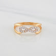 Anillo Infinito 1.95g / T6 3/4 Dos Oros Blanco Rosa 18K