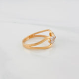 Anillo Infinito 1.95g / T6 3/4 Dos Oros Blanco Rosa 18K