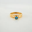 Anillo Solitario Corazones 2.45g / T7 Oro Amarillo 18K