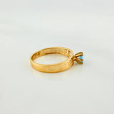 Anillo Solitario Corazones 2.45g / T7 Oro Amarillo 18K