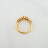 Anillo Solitario Corazones 4.3g / T7 1/4 Oro Amarillo 18K