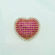 Dije Corazón Tupido 7.1g / 2cm Dos Oros Amarillo Blanco 18K