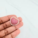 Dije Corazón Tupido 7.1g / 2cm Dos Oros Amarillo Blanco 18K