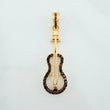 Dije Guitarra 1.9g / 3.7cm Dos Oros Negro Amarillo 18K