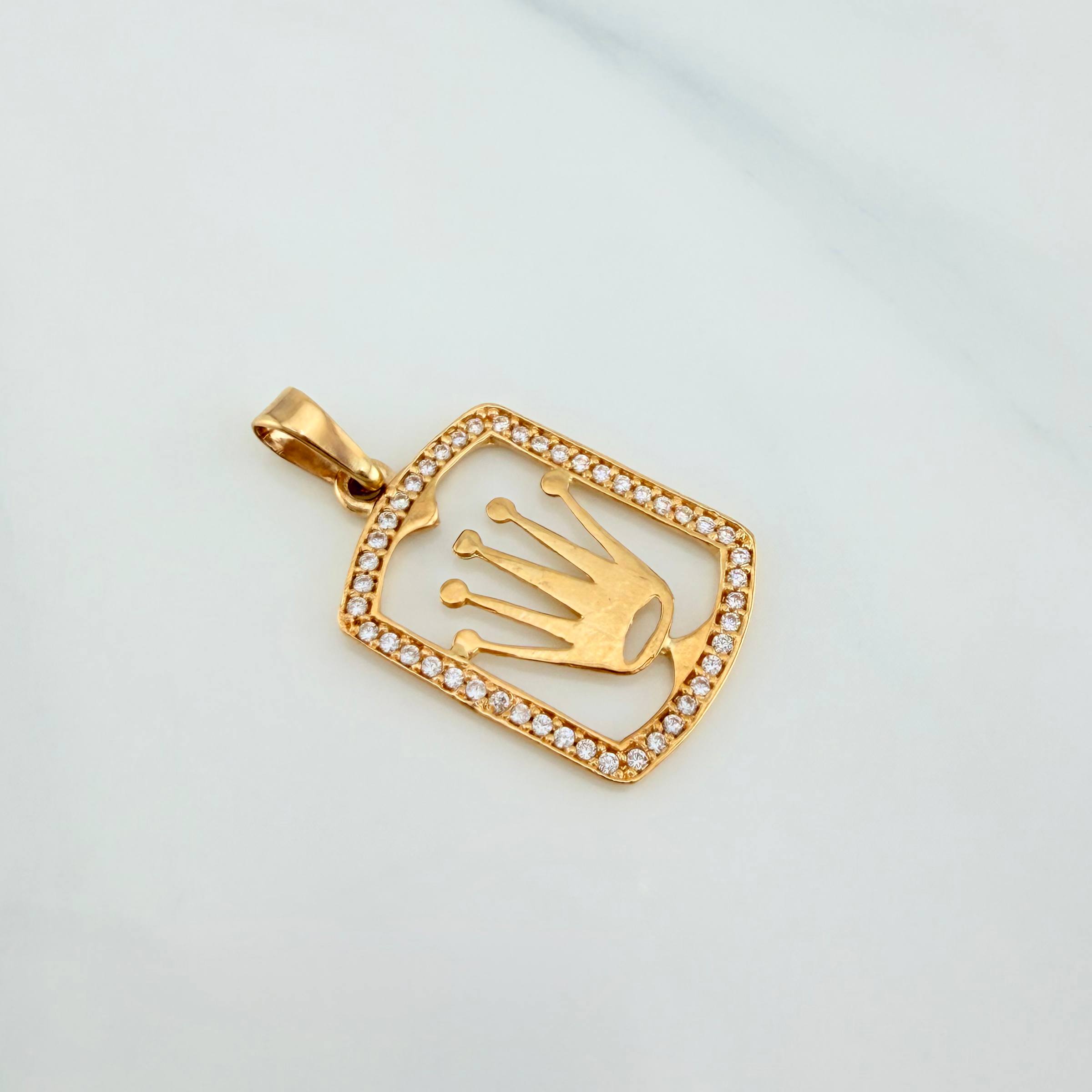 Dije Corona 1.6g / 2.6cm Oro Amarillo 18K