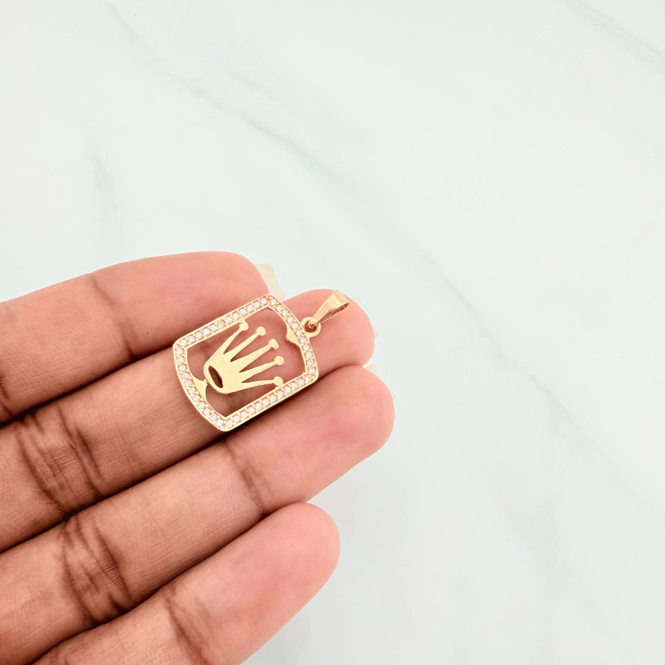 Dije Corona 1.6g / 2.6cm Oro Amarillo 18K