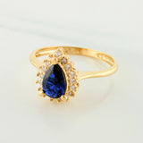 Anillo Halo Gota 2.15g / T6 1/4 Oro Amarillo 18K