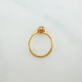 Anillo Halo Gota 2.15g / T6 1/4 Oro Amarillo 18K