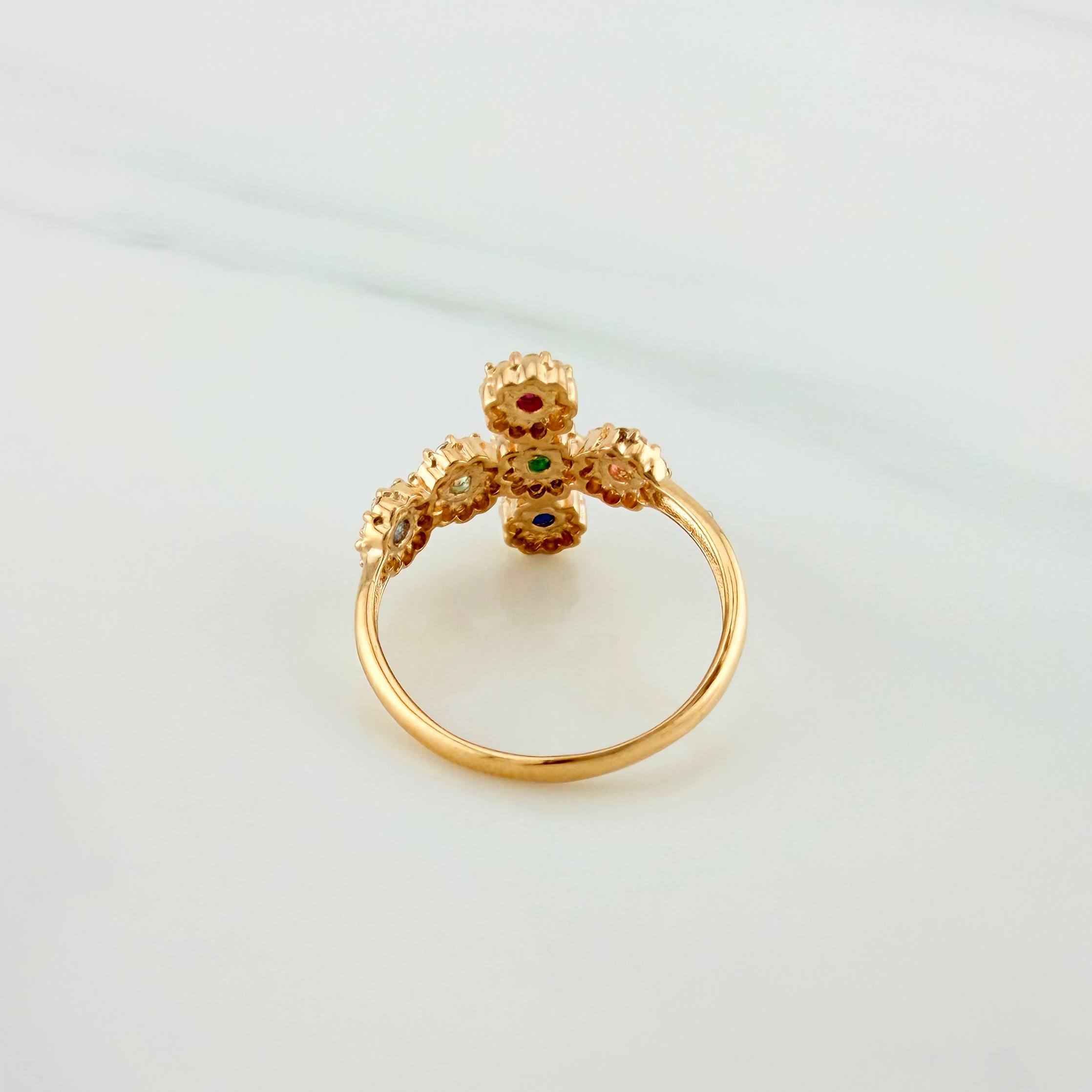 Anillo Cruz Tupida 2.3g / T5 1/2 Oro Amarillo 18K