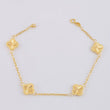 Pulso Cajón Trébol Diamantado 3.15g / 18.6cm / 1.6mm Oro Amarillo 18K