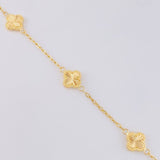 Pulso Cajón Trébol Diamantado 2.95g / 18.9cm / 1.6mm Oro Amarillo 18K