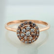 Anillo Solitario Halo 1.8gr / T7 / Oro Rosa 18K &