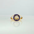 Anillo Corona 1.7gr / T5 / Dos Oros Negro Amarillo 18K